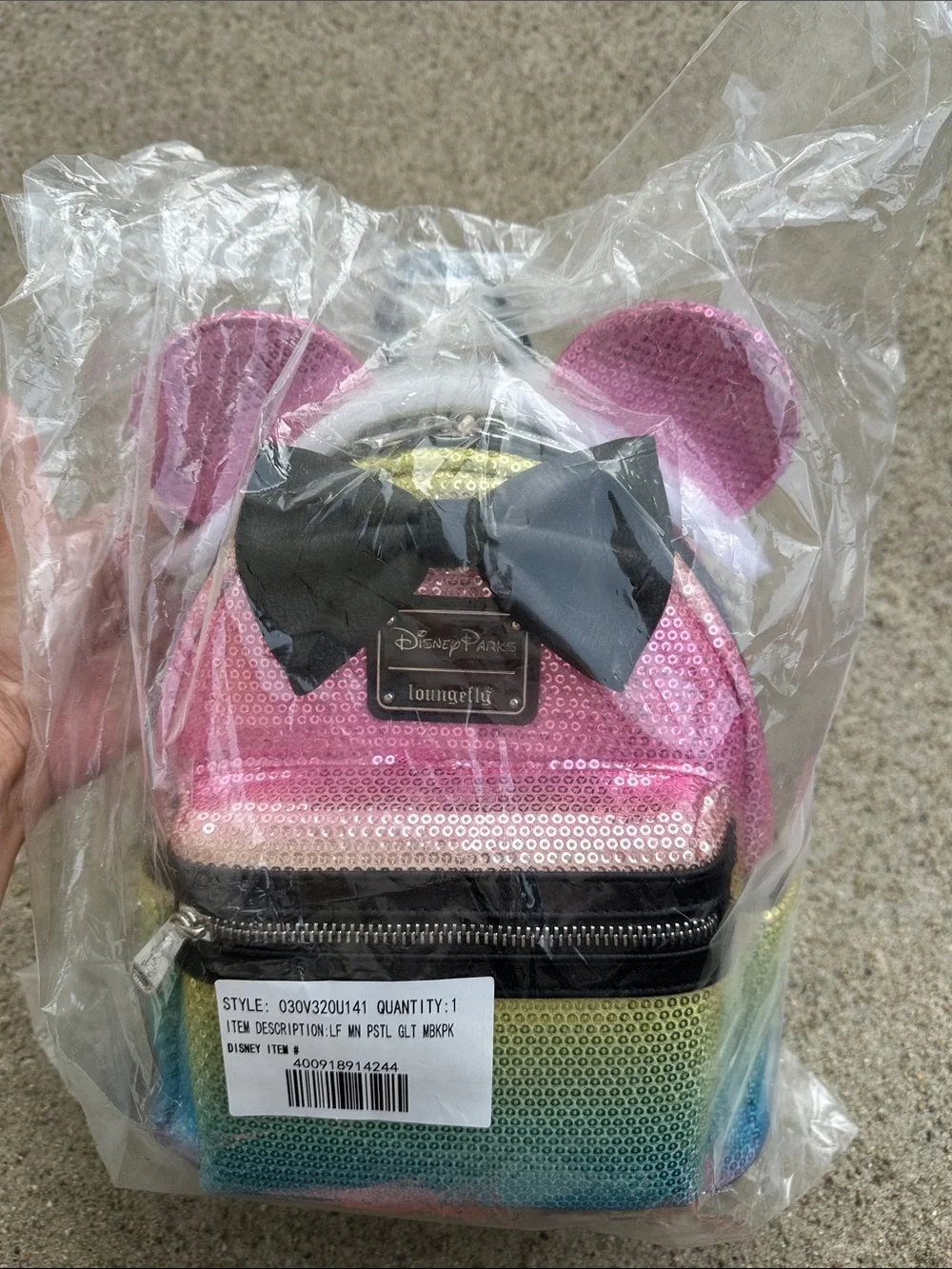 Disney Loungefly mini backpack ombre color brand new with tags